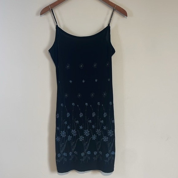 Soft Grunge Romantic Mini Dress Ecru Floral Med Black Daisy Ditzy 00s Whimsi - Picture 2 of 13